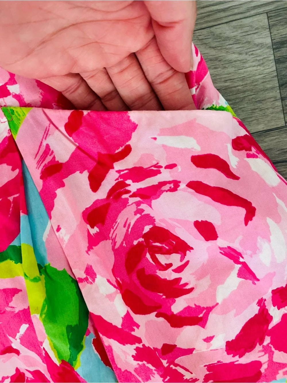 Lilly Pulitzer first impressions strapless dress size 6 roses pockets nwot - Picture 2 of 5